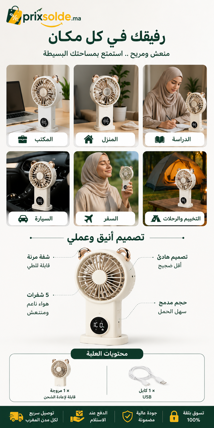 استخدامات المروحة المحمولة