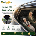 ستائر نوافذ السيارة المغناطيسية أثناء الاستخدام داخل سيارة عائلية لحماية الركاب من الشمس وتوفير الخصوصية.